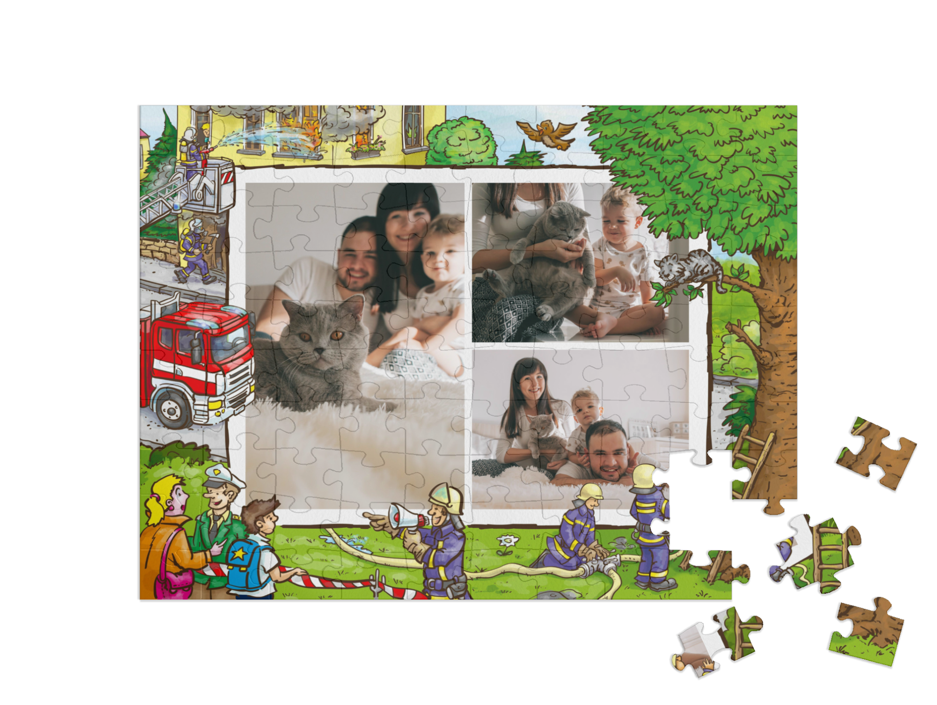 "Helping" landscape collage