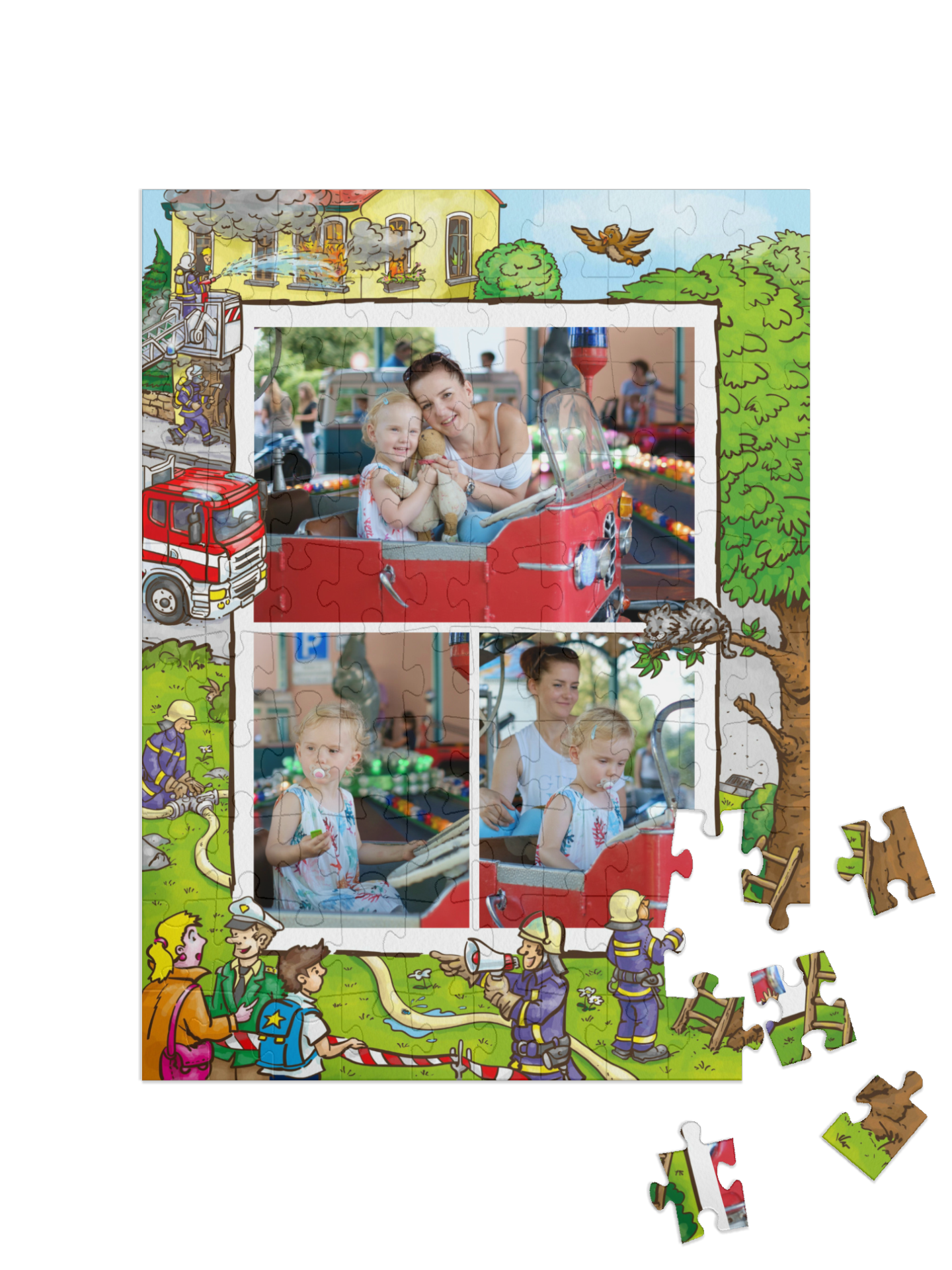 "Helping" portrait collage