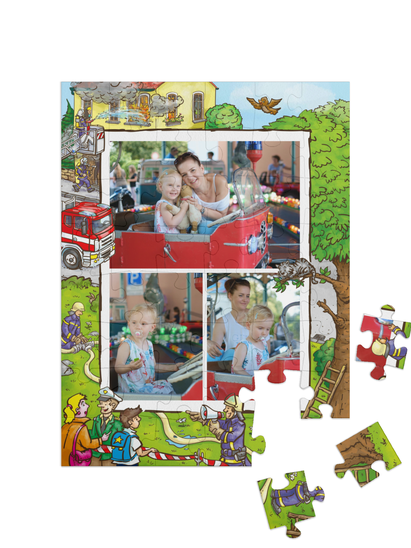 "Helping" portrait collage