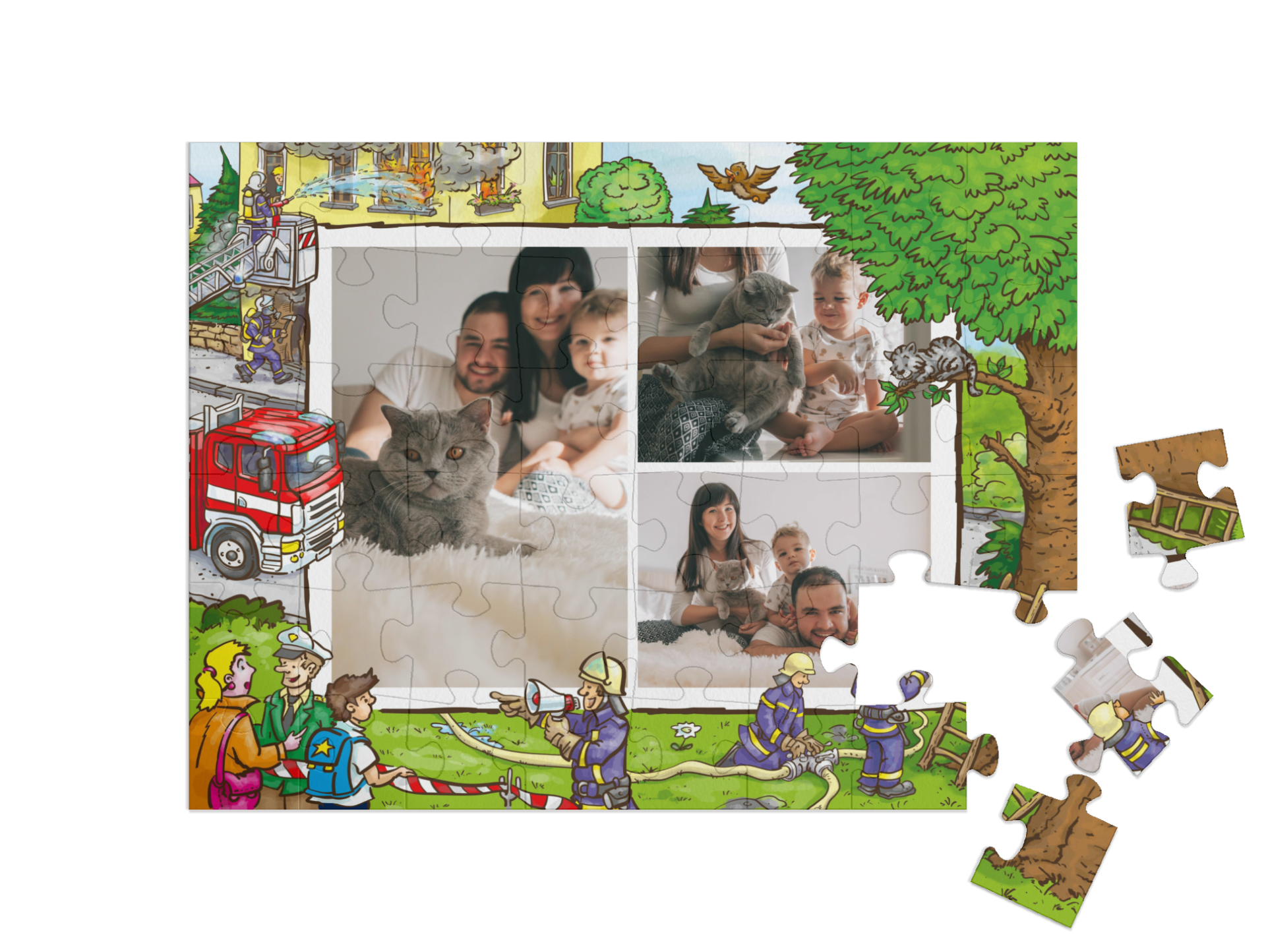 "Helping" landscape collage